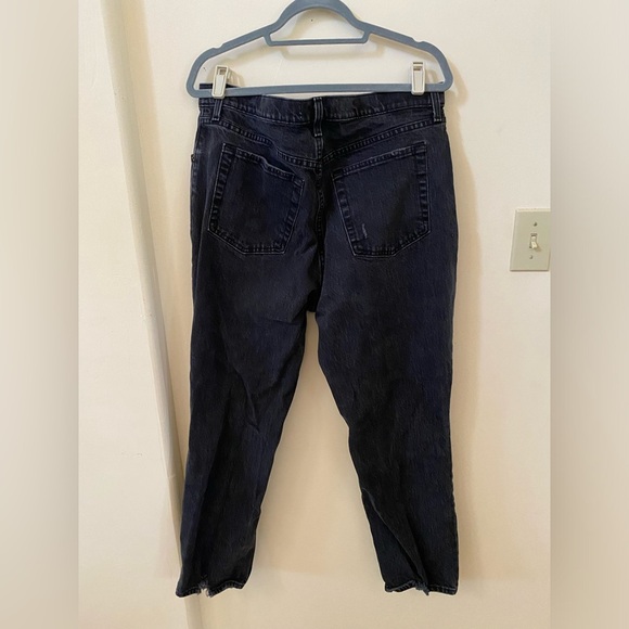 ABERCROMBIE AND FITCH THE 90s STRAIGHT ULTRA HIGH RISE BLACK JEANS SIZE 33/16 - Picture 7 of 7